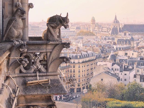 Paris Paris from Notre Dame, with gargoyle in the foreground